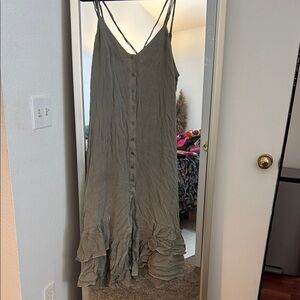 Elegant Gray Sleeveless Dress